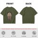 Olive T-Shirt With Totoro and Small Spirits Graphic Print