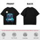 Olive T-Shirt With Geometric Dragonfly Mountain Night Scene Print