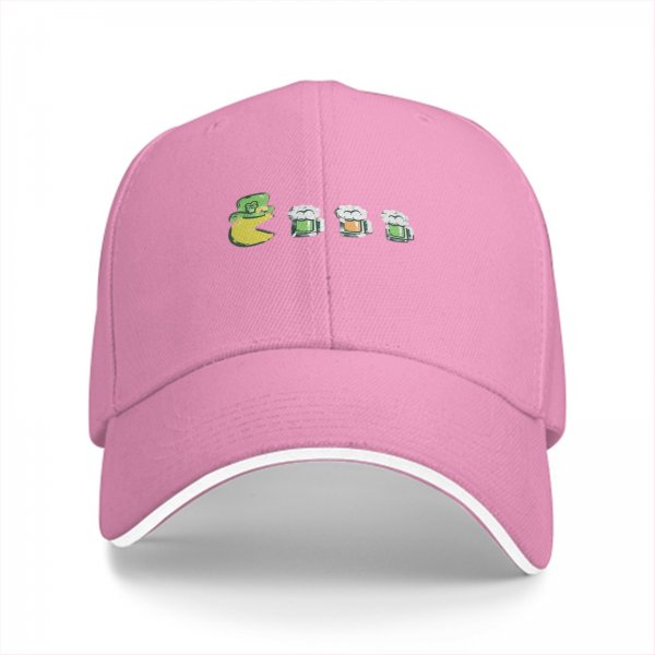 St Patricks Day Leprechaun Pac-Man Beer Eating Baseball Cap