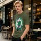 Army Green T-Shirt with Crystal Lake Killers Jason Voorhees Graphic