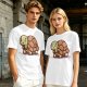 Olive Green T-Shirt With Cute Cartoon Turtle Graphic