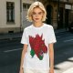 Olive T-Shirt With Fierce Armored Beast Head Graphic
