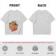 Olive T-shirt with Chibi Anime Characters in Takeout Box