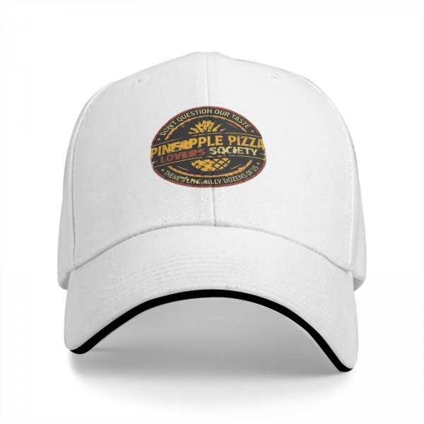 Pineapple Pizza Lovers Society Black Baseball Cap