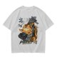 Olive T-shirt with giant cat bus monster and vintage planes graphic