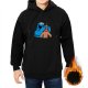 Black hoodie with Cookie Monster covering gingerbread man’s eyes graphic
