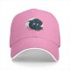 Black Baseball Cap With Glowing Blue Dragon And Sword Print