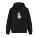 Black Hoodie With Cute Doctor Dog Graphic Print