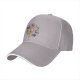 Black Baseball Cap With Cute Fruit Bird Floral Graphic Design