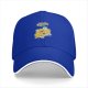Black baseball cap with cheese and mice graphic print