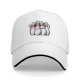Black Baseball Cap With Scared Bowling Pins Graphic