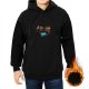 Black Hoodie With Wrestlers Playing Pool Graphic Print
