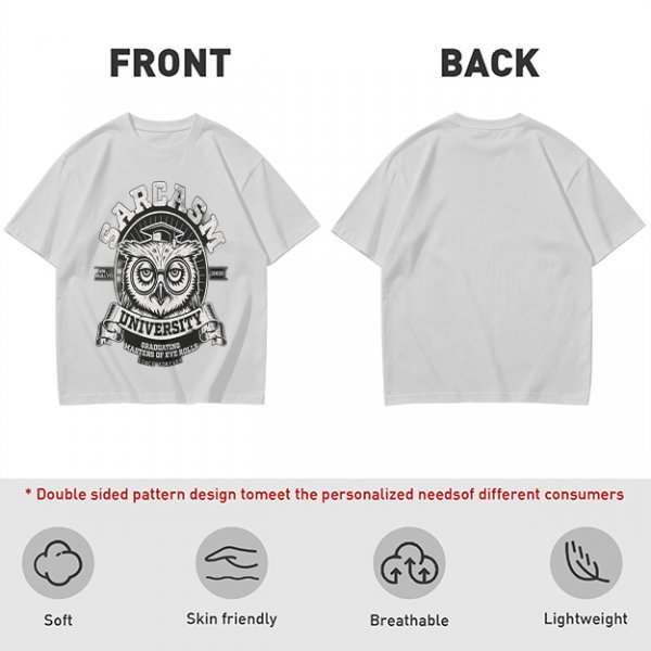 Owl Sarcasm University Masters of Eye Roll Graphic T-Shirt