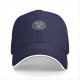 Black Baseball Cap With Circular Graphic Emblem