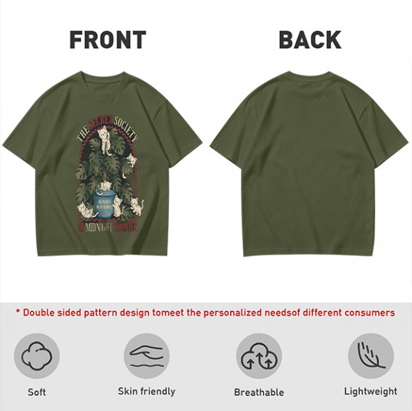 The Secret Society of Midnight Zoomies Cat Plant T-Shirt