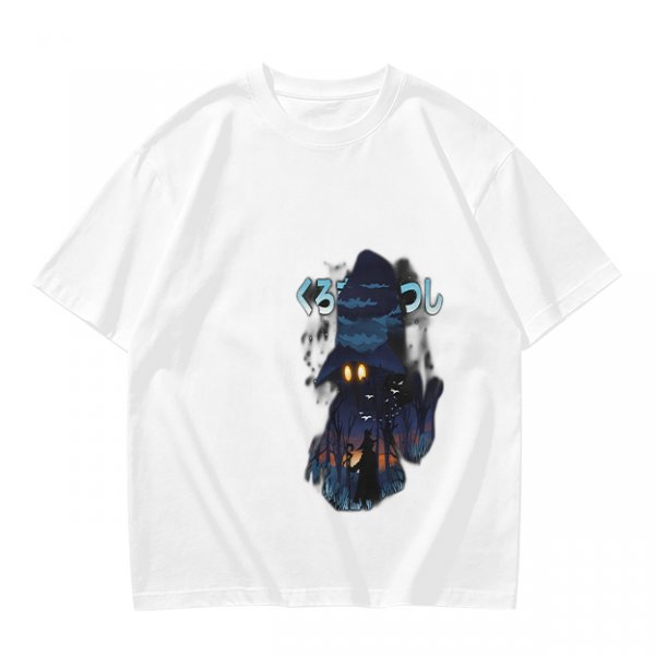 Olive T-Shirt With Dark Wizard Illustration And Japanese Text