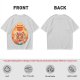 Olive T-Shirt Featuring Anime Character With Straw Hat Back View
