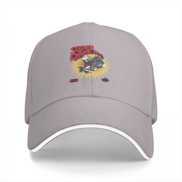 Black baseball cap with Super Dark knight graphic print