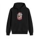 Black hoodie with 'Praise the Sun' cartoon graphic print
