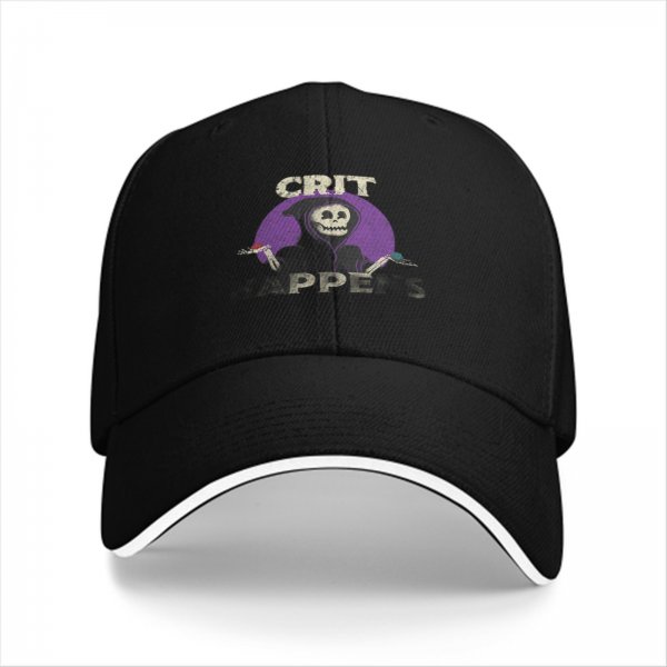 Crit Happens Grim Reaper Graphic Baseball Cap