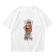 Olive graphic t-shirt with sloth holding knife and 'I'm calm but don't try me' text