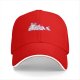 Black Baseball Cap with Pink Cute Character Graphic Print