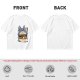 Olive T-shirt with Totoro ramen bowl graphic print