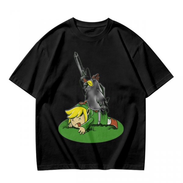 Legend of Zelda Cucco Defeats Link Graphic T-Shirt