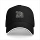 Black Baseball Cap With Astronaut Rainbow Graphic Print
