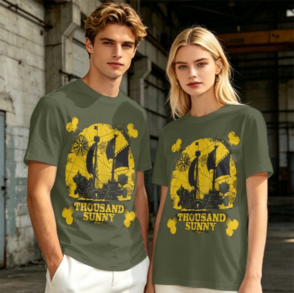 One Piece Thousand Sunny Pirate Ship Graphic T-Shirt