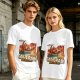 Olive T-Shirt Featuring The Giant Cat Crab From Outer Space Graphic