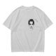 Oversized Olive T-Shirt With Wednesday Addams Portrait Print
