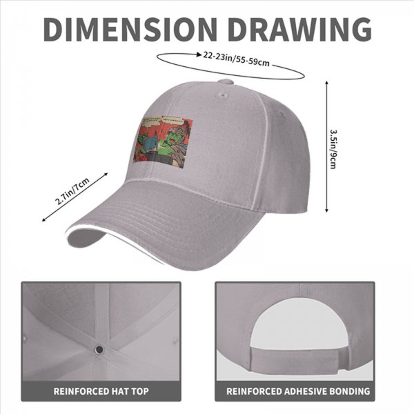 Baseball cap with Thor and Hulk comic panel print