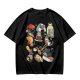 Olive T-Shirt With Cute Sushi Cat Illustrations