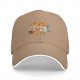 Black baseball cap with retro chicken nuggets graphic print
