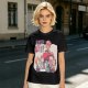 Olive T-Shirt with Friendship Themed Cartoon Crew Print