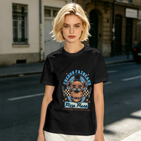 Freddy Fazbear's Pizza Place Graphic Olive T-Shirt