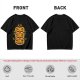 Olive Halloween T-Shirt with Stacked Jack-o'-Lanterns and Black Cats