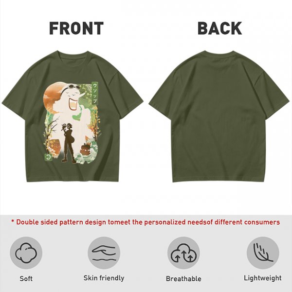 Anime Themed Graphic T-Shirt With Whimsical Character Artwork