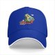 Black baseball cap with retro avocado traveler graphic