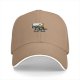 Black baseball cap with cute mushroom and yellow flowers graphic