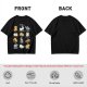 Olive Green T-Shirt With Cute Cat Yoga Pose Illustrations