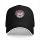 Black Baseball Cap With Surreal Sushi Portrait Graphic