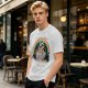 Trash Can Not Trash Raccoon Rainbow Graphic T-Shirt
