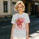 Olive T-Shirt With Cute Red Imp Yawning On Pillows Print