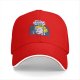 Black Baseball Cap With 'What a Stupid World' Retro Pop Art Print