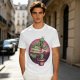 Olive T-shirt with Cartoon Cactus Free Hugs Desert Print