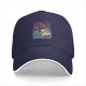 Black Baseball Cap With Anime Swordsman Graphic Print
