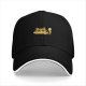 Black Baseball Cap With Cute Peeking Cat Graphic