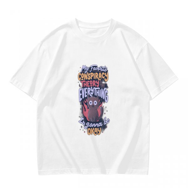 My Favorite Conspiracy Theory Everything Is Gonna Be Okay Cat T-Shirt